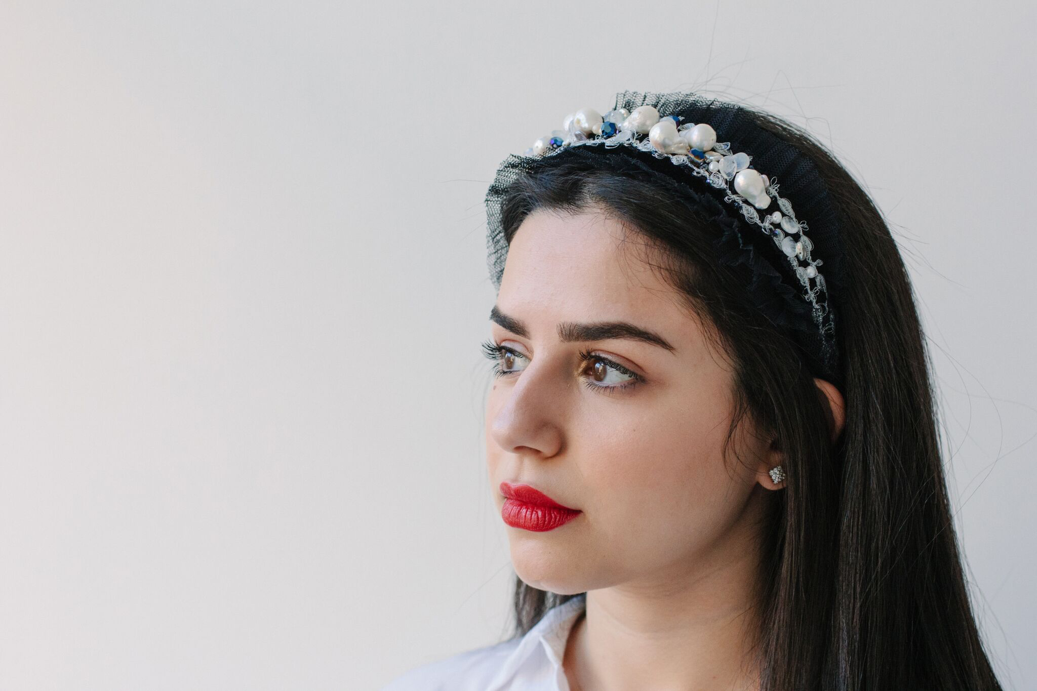 Angeles Silver Head Band